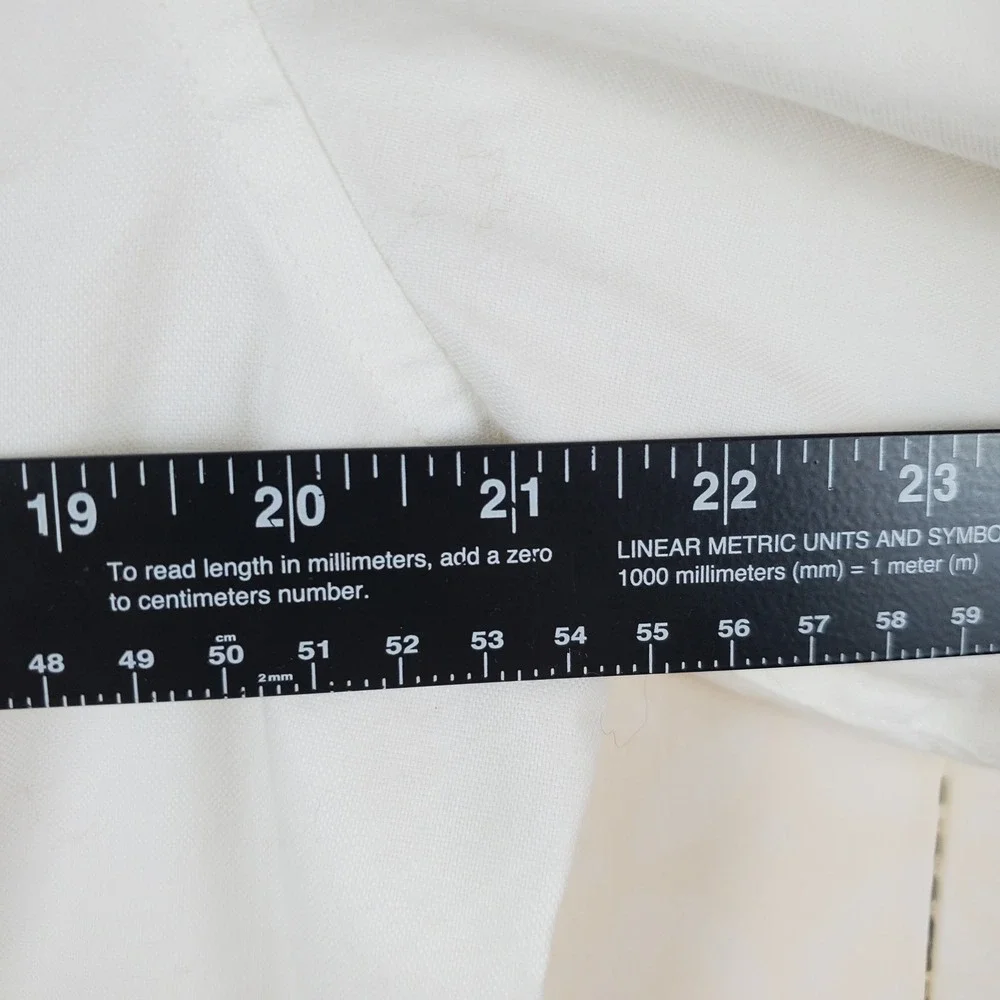 Banana Republic Mens Wrinkle Resistant Shirt Winter White Cream Large L Long Slv